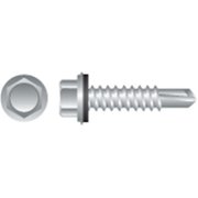 STRONG-POINT Self-Drilling Screw, #10-16 x 1-1/2 in, Zinc Plated Steel Hex Head Hex Drive HA1024